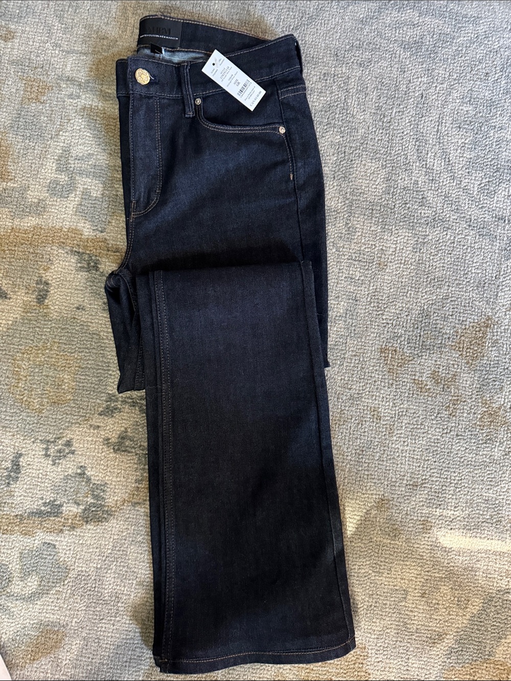 White House Black Market Dark Indigo Skinny Flare Jeans - Picture 2 of 10